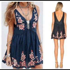 Free People Embroidered Aida Slip - Size Small